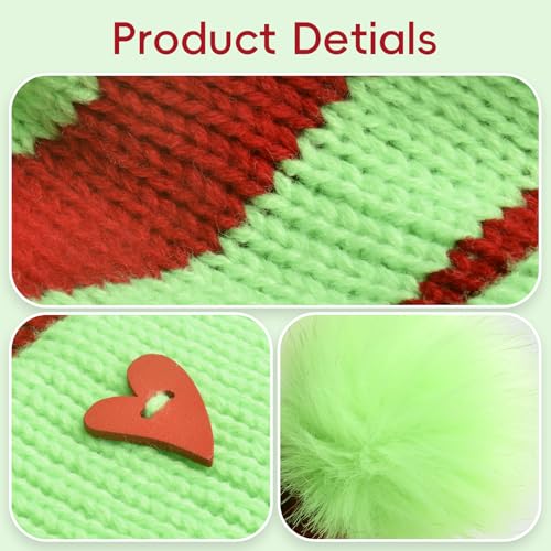 Knitted Santa Beanie Hat Christmas Knit Hats for Baby Kids Winter Warmer3