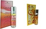 Sabaya & Sondos Concentrated Perfume Oil Pack of 2 | Long-Lasting Alcohol-Free Attar for Men & Women | 6ml Each Roll-On