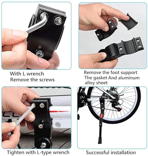 Image of Leosportz Cycle Stand for Bicycle - Adjustable Bike Kickstand of Aluminum Alloy | Mountain, MTB, Fat Bikes Stand (Kickstand)