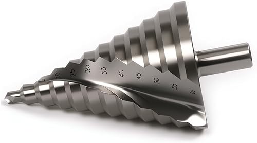 Driak HSS4241 Juego de brocas de paso de ranura en espiral métrica de 6-60mm0.23"-2.36", cortador de agujeros de broca de cono de vástago de