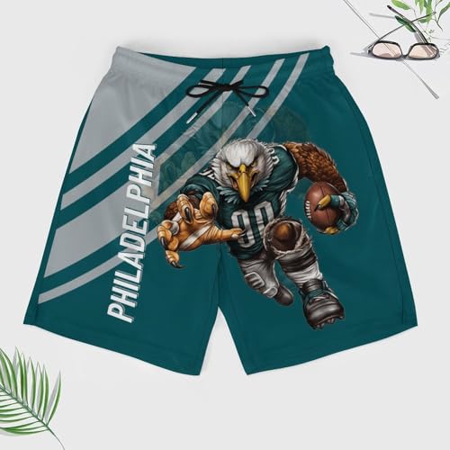 Men's Football Shorts City Mascots Beach Trunks Casual Pants Game Day Gifts for Football Fans Men S-3XL4