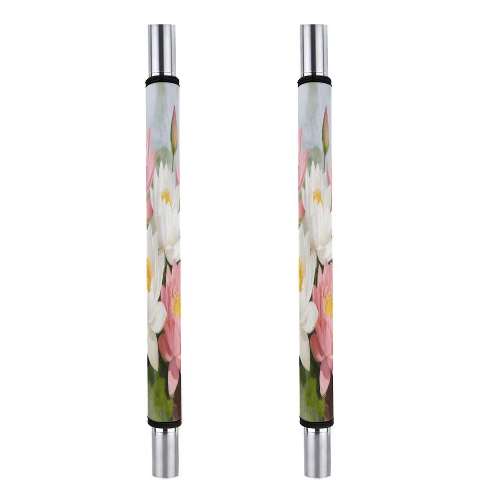 Fodpand Style Clear Pond Lotus Rhythms Kitchen Handle Cover, Keep Your Kitchen Appliance Clean, Fashion Refrigerator Anti Slip Sleeve,Anti Slip Handle Cover For Refrigerators Ovens Cabinets Dishwashers