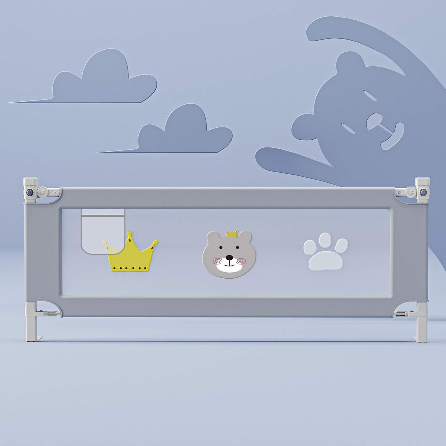 Bettgitter FüR Kinderbett, Absturzsicherung FüR Boxspringbetten Gitter, 120-220 cm Kinderbettgitter, Klappbares Bettgitter FüR Kinder, SchlafzimmerzubehöR