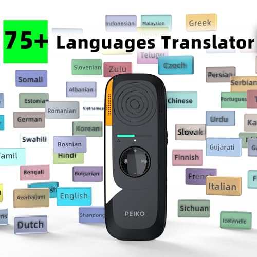 Language Translator Device,Two-Way Real-Time AI Voice Instant Translator,Mini Tech Gadgets,Support 75 Languages and 136 Accent Offline Translation,Learning Travel and Business Communications 4 Language Translator Device,Two-Way Real-Time AI Voice Instant Translator,Mini Tech Gadgets,Support 75 Languages and 136 Accent Offline Translation,Learning Travel and Business Communications - Image 2