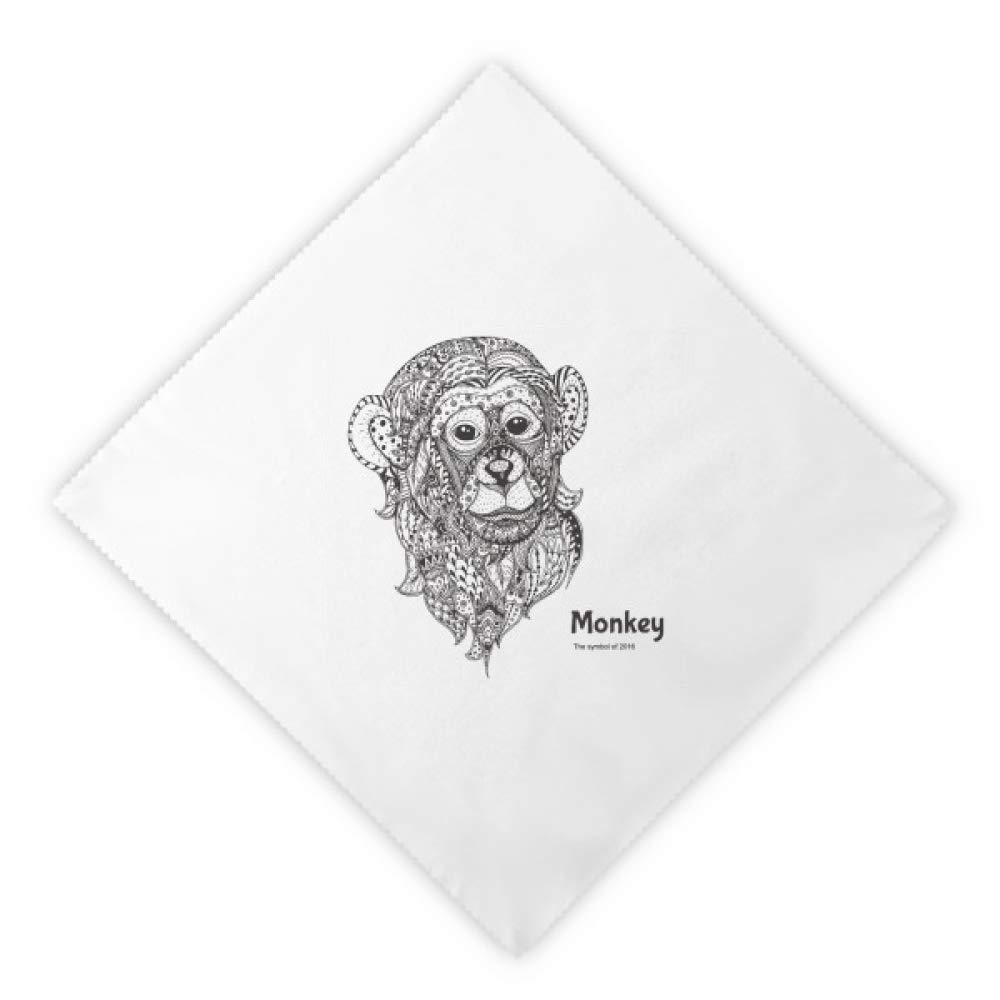 Serviettes en Tissu Singe Blanc Écologiques pour En finir avec le Papier Jetable au Dîner
