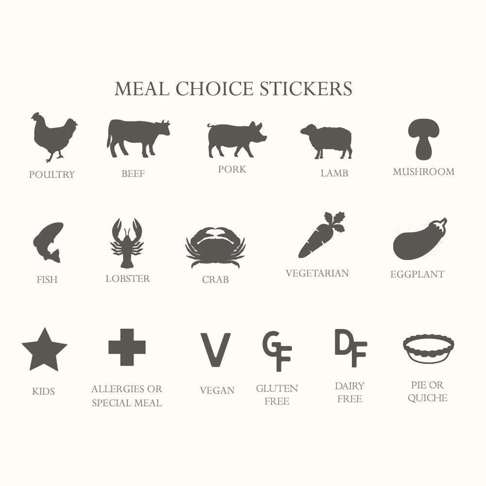 Tent Place Card Meal Stickers, Wedding Meal Decals, Menu Stickers, Wedding Menu Stickers, Wedding - Custom Quantity