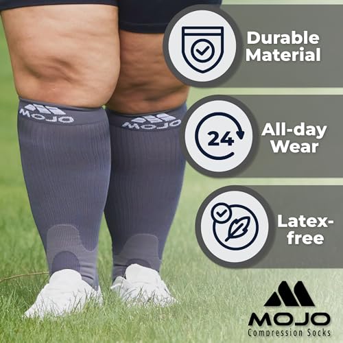 Mojo Medical Compression Socks for Women and Men 20-30mmHg, Knee High for Pain & Veins Circulation, A601R3