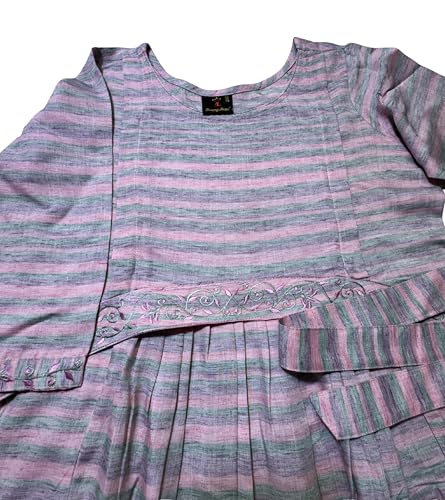 Image of DUMMY SHAPE Pregnancy Dresses for Women Cotton | Floral Anarkali Flare Kurta with Dual Nursing Zippers | Pregnancy & Breastfeeding | Feeding Kurtis | Baby Shower | Gifts for Pregnant Woman