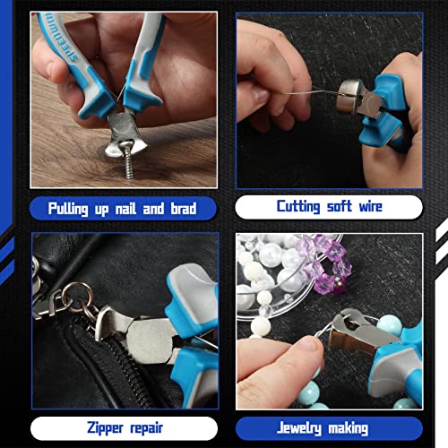 Speedwox 4 Inches End Nippers Precision End Cutters Pliers Mini End Cutting Nippers Fine Pliers With Spring Micro Functional Small Wire Cutter Jewelry Making Shoes Repair Tool Pull Nails Brads #TOP5