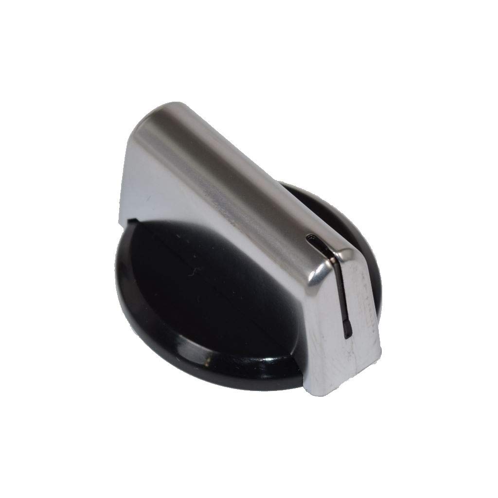 Ufixt Black/Silver Oven Control Knob Compatible With Baumatic Ovens And Cookers