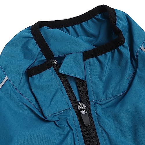 Jaqueta de Ciclismo Masculina, Jaqueta de Ciclismo Respirável de Poliéster à Prova de Vento Reflexiv