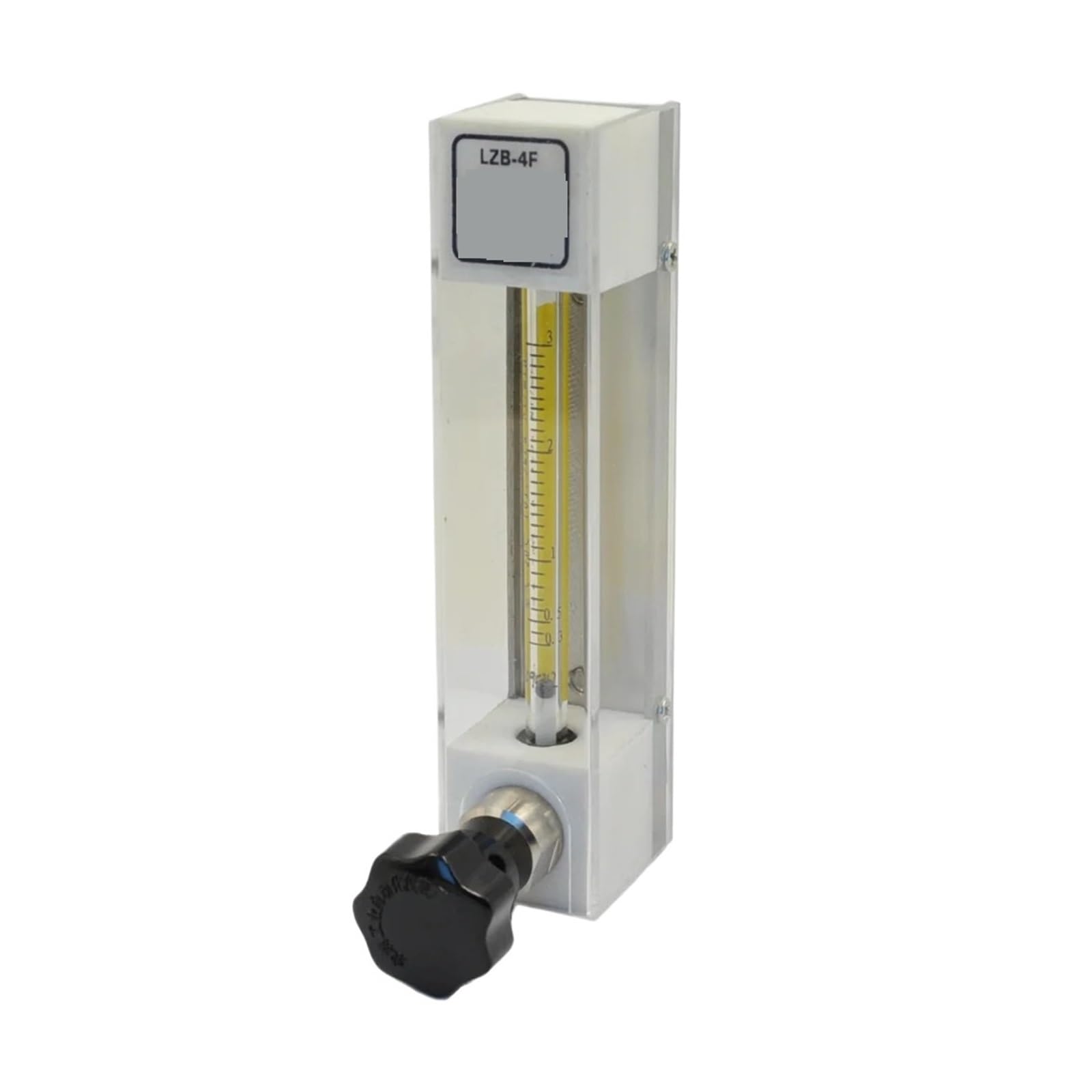VKvmNYlxx Rotameter LZB-4/6/10F for All Kinds of Anticorrosive Materials, Strong Acids, Strong Alkali and Liquid Glass.Polytetrafluoroethylene (PTFE) Flowmeter.(LZB-4 1.6-16LPH)