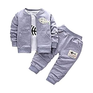 BINIDUCKLING Neugeborene Baby Jungen Mantel + Hosen + Hemden Bekleidungsset kleinkinder Kausal 3 Teile Outfits