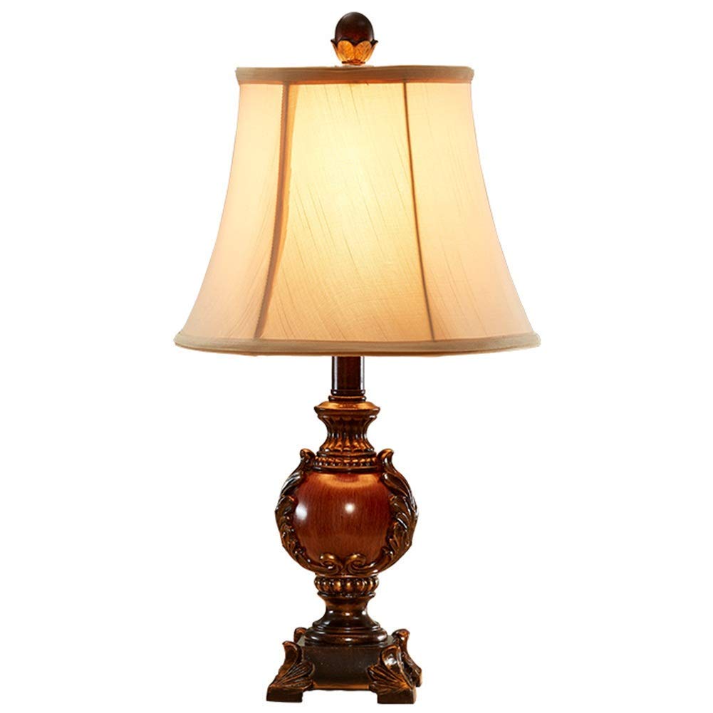 Lampe de table créative en résine marron MU pour salon et chambre