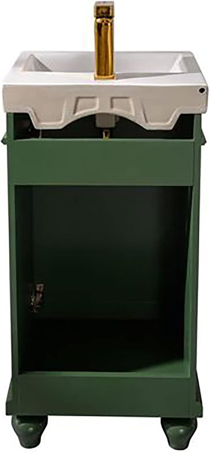 Legion Furniture Vogue Green Sink Vanity - White Ceramic Top & Sink 18 inch/Vogue Green