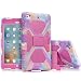 iPad Mini Case, ACEGUARDER Full Body Protective Premium Soft Silicone Cover with Adjustable Kickstand for iPad Mini 1 2 3 (PinkCamo/Rose)