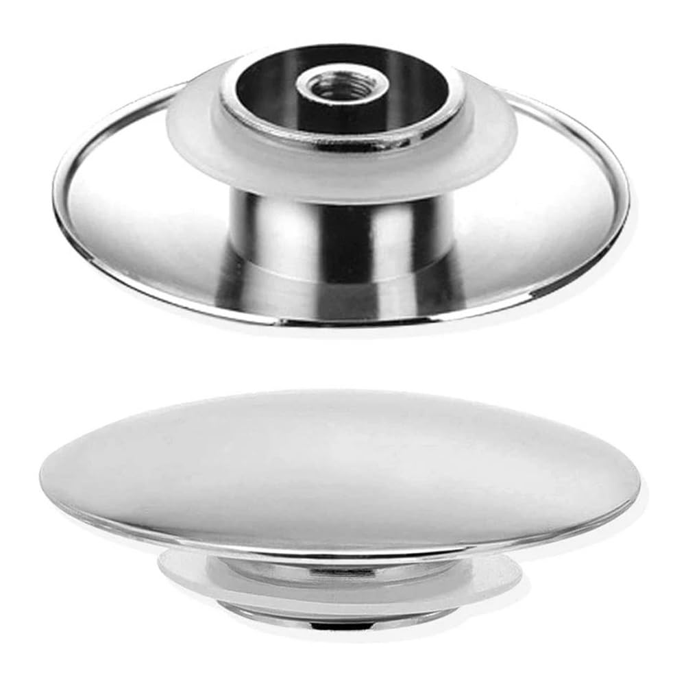 Tappo di scarico per lavabo da 66 mm, tappo a pressione per lavabo da bagno (2 pezzi)