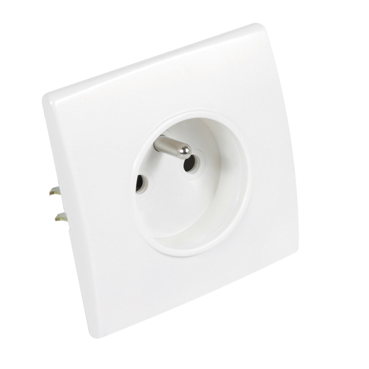 Prise 2P+T Blanc Debflex 737120 Perfect pour sécuriser votre salon familial