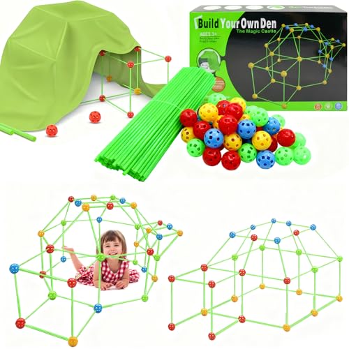 Kit di Costruzione 122 Pezzi con Tenda per Bambini