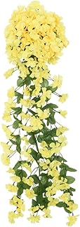 Kangmusi 359048 - Corona navideña (3 unidades, 85 cm), color amarillo