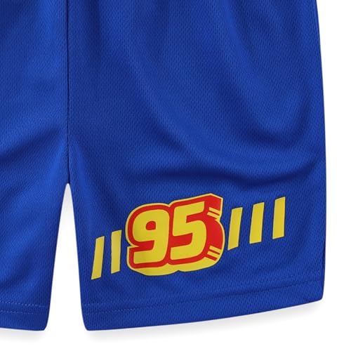 Image of Disney Cars Boys Short Sleeve T-Shirt and Shorts Set for Toddler Little to Big Kids