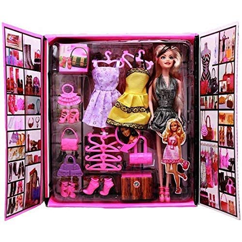 LUCHILA Doll with Dresses Makeup and Doll Accessories, Style Wardrobe Doll Set for Girls, Doll Toy for Kids (B0B5F6QB8W) Amazon Price History, Amazon Price Tracker