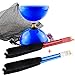 MAGICYOYO Pro Triple Bearing Diabolo Medium Size 5” Blue Chinese Yoyo Toy with 2 Pair Carbon Sticks+ 2 Extra Strings +1 Net Bag, High Performance Chinese Yoyo Diabolo Skill Toy