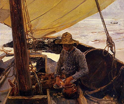 Peintures épluchant des pommes de terre Sorolla huile sur toile art célèbre fait main