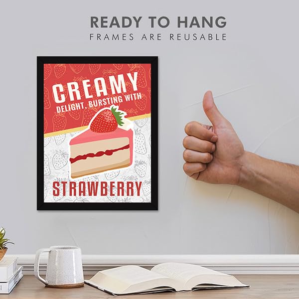 Image of Chaka Chaundh - Cake, Pastry, Cookies Shop And Confectionery Store Wall Art Framed Quotes Decor Item - Bakery Restaurant Cafe Food Sweets Deserts Poster Frame Decoration Items - 14 X 11 Inches
