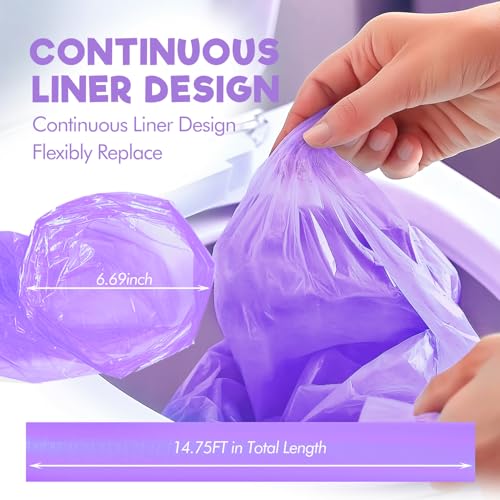 Image of 10 Pack for Genie Diaper Bags Refill, Lavender Scent Fully Compatible with Diaper Genie & Munchkin, 100% Lock and Seal Odor (Cartridge is not included)