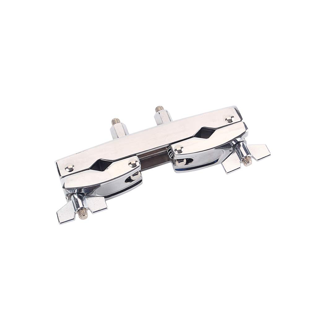 Alnicov Drum Grab Clamp Adjustgrab Clamp 2-Loch, Aluminiumlegierung Trommel Multifunktionsclip für Trommelzubehör