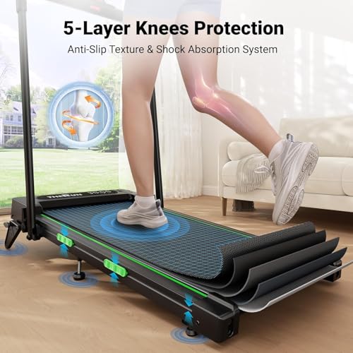 THERUN Walking Pad with Incline & Handle Bar, 2 in 1 Portable Treadmill - image 4