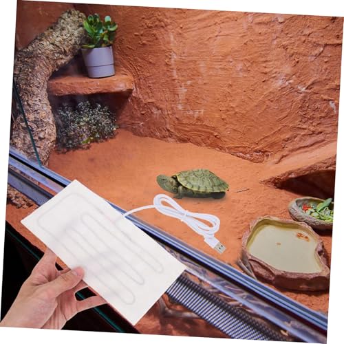 Alfombrilla eléctrica de calefacción compacta para reptiles y mascotas miniatura 4