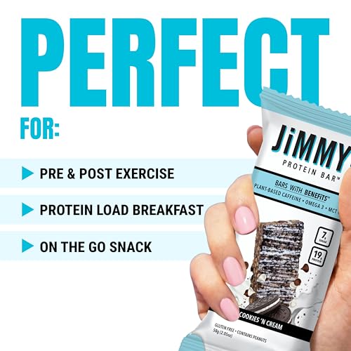 JiMMYBAR! Cookies N Cream Protein Bars 19g miniatura 6