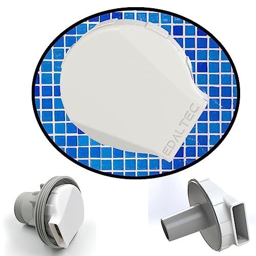 edaltec Pool Einlaufdüse Pooldüse passend für Intex Bestway Ausströmer Poolauslass (Weiß)