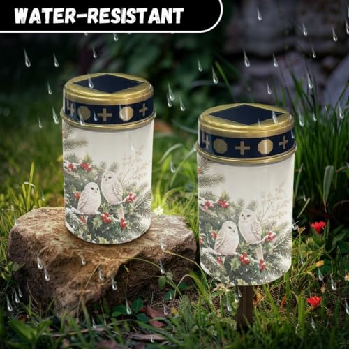 Image of Christmas Cemetery Solar Lights Flameless Candles