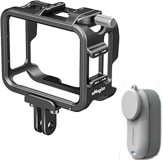 Protective Frame for Insta360 GO3 Metal Bezel for 360 GO3 Protective Case with Silicone Cover, Metal Cage Frame Camera Accessories