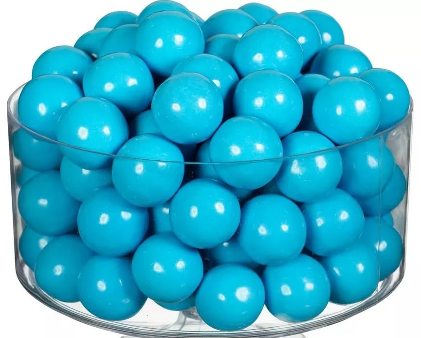 Bolas de goma de mascar de 1 pulgada para máquina de chicle, bolas de goma de mascar de celebración (55 unidades, azul caribeño)