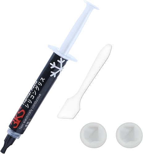 3KS Pasta térmica CPU 0.14 oz, herramienta de cinta de compuesto térmico de 12.8 W, pasta térmica para procesador para todos los enfriadores, CPU