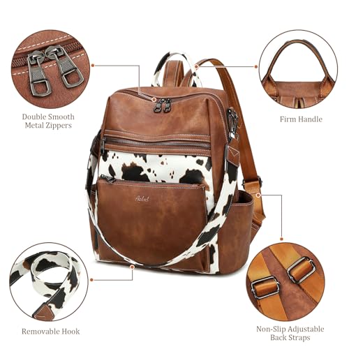 Image of AGLOD Leather Backpack Purse for Women Designer Ladies Shoulder Bag Fashion Faux Work Travel Handbags