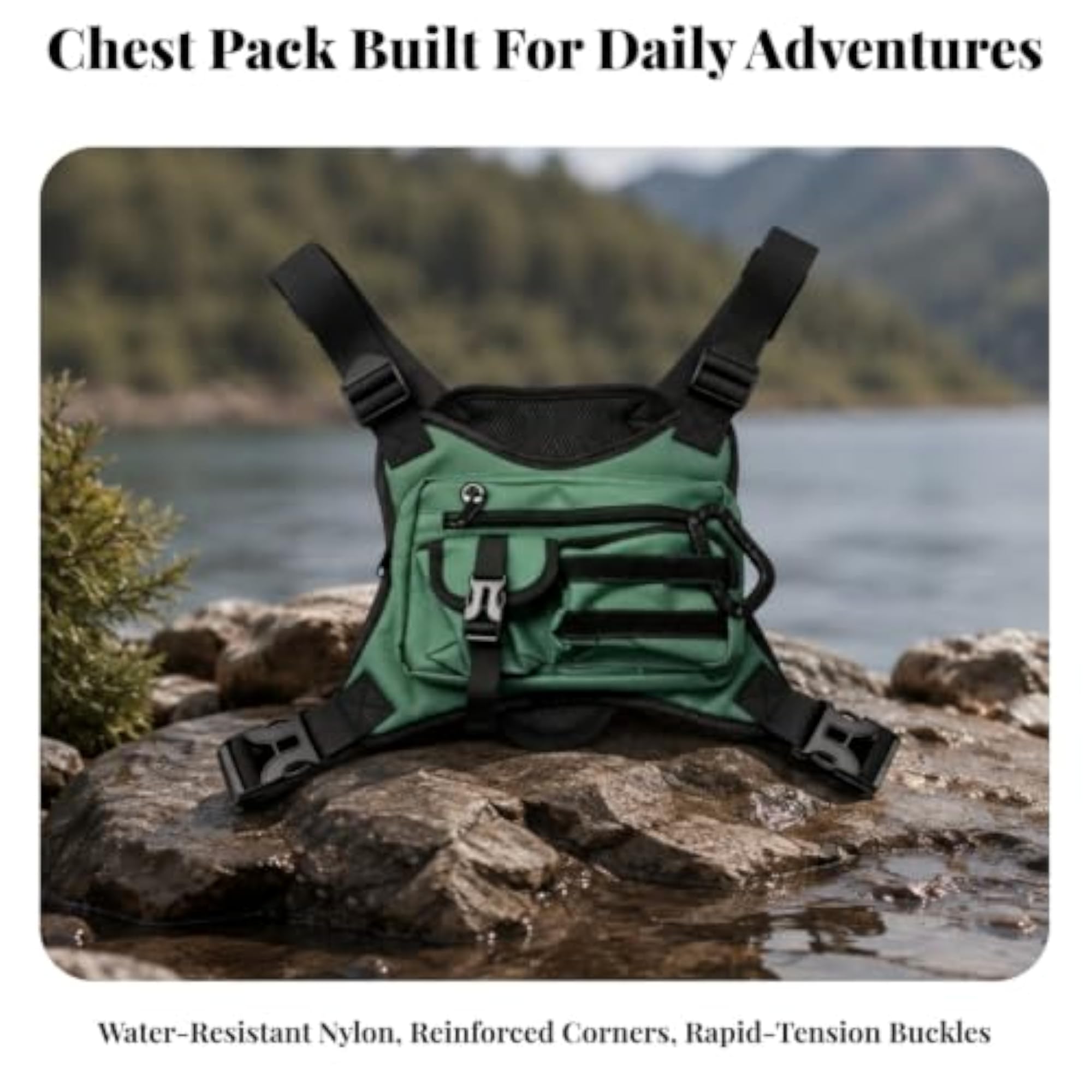 Waterproof Adjustable Chest Sling Bag for Outdoor Activities