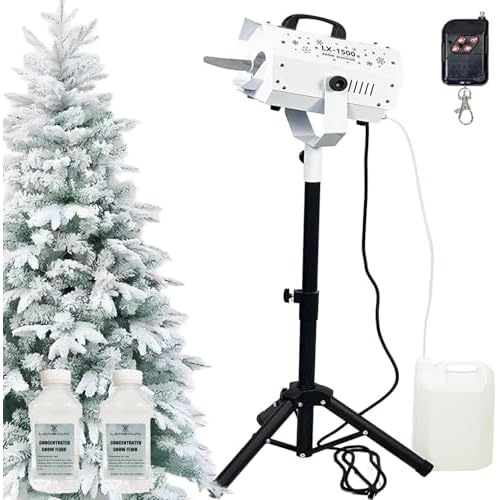 LANGXUN 1500W Snow Machine with Manual & Wireless Remote Control | Large Output Snowmaking Machine for Indoor & Outdoors | Adjustable Snowflake Size | Perfect for Christmas, Weddings, and Pa