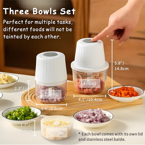 Robot culinaire sans fil 3 en 1 blanc multifonction compact - 4