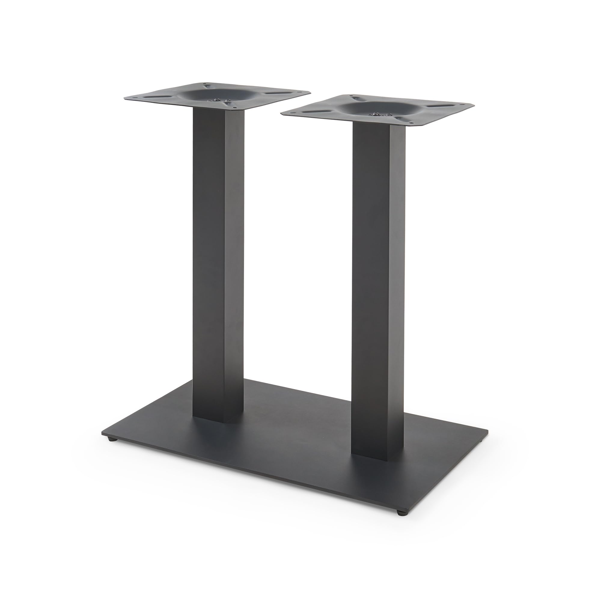 [en.casa] Armazón de Mesa con 2 Pies Pata para Mesa de Comedor Vadejord DIY Patas para Muebles Escritorio Salón Cocina con Tornillos de Fijación Ajustables Acero 70x40x73cm - Negro