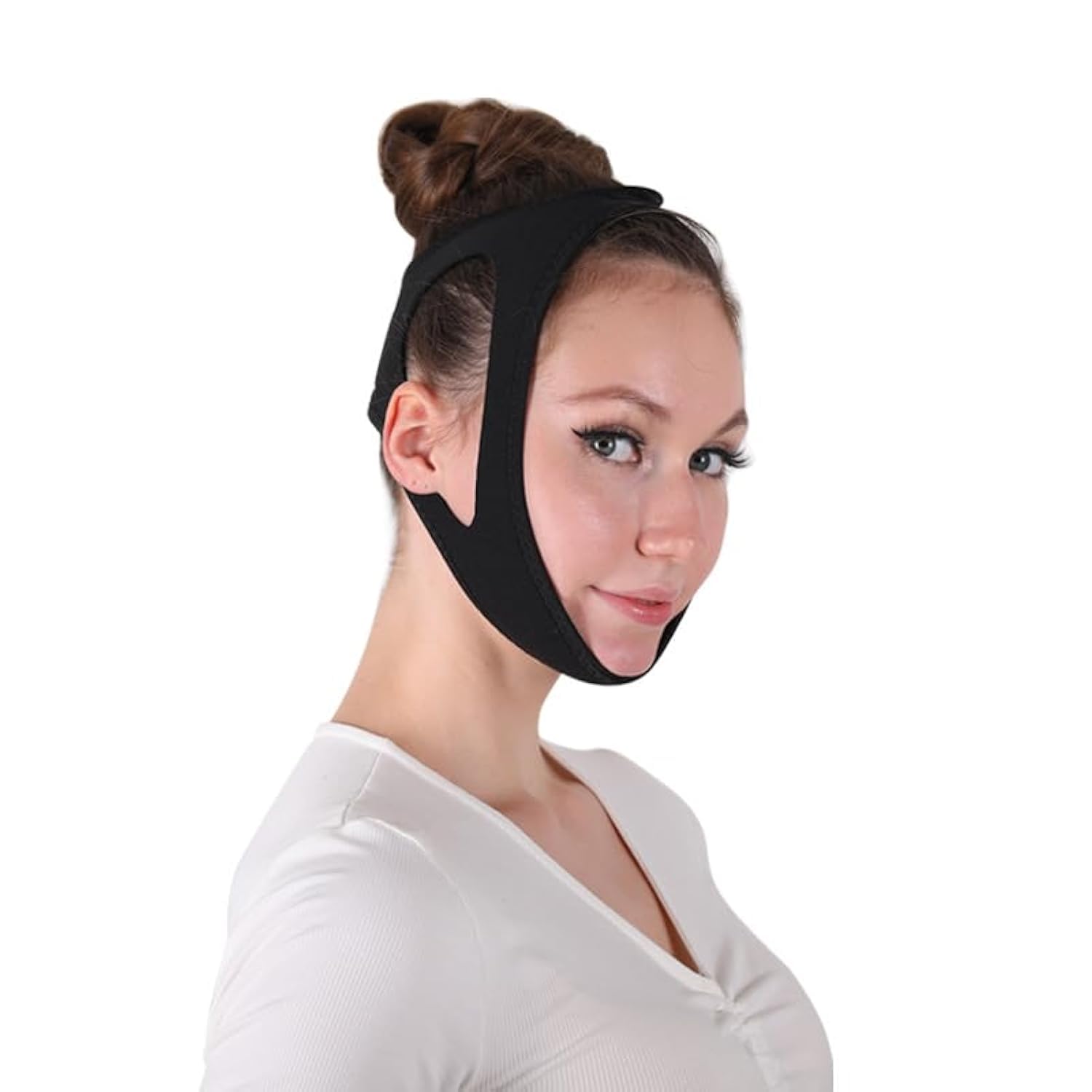 Rubik Anti Snoring Chin Strap Belt, Snoring Stopper Adjustable and Breathable, Advanced Solution Stop Snore Sleep Aid for Women and Men (Black)