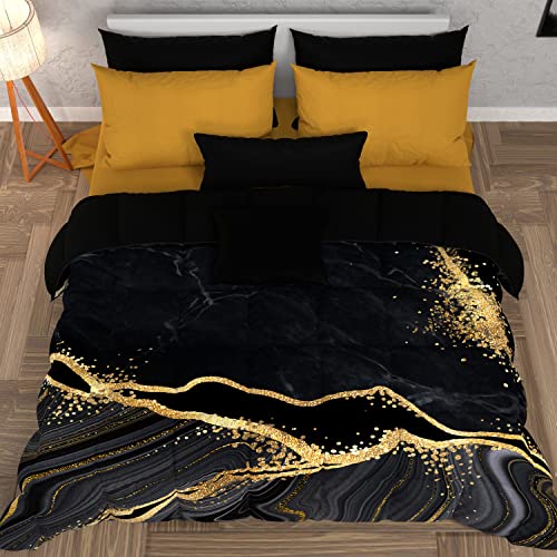 PETTI Artigiani Italiani - Trapunta, Piumone Invernale, Trapunta Invernale, Trapunta Matrimoniale Double Face Tinta Unita e Stampa Digitale Marble 07, 100% Microfibra Anallergica, Made in Italy - Image 3