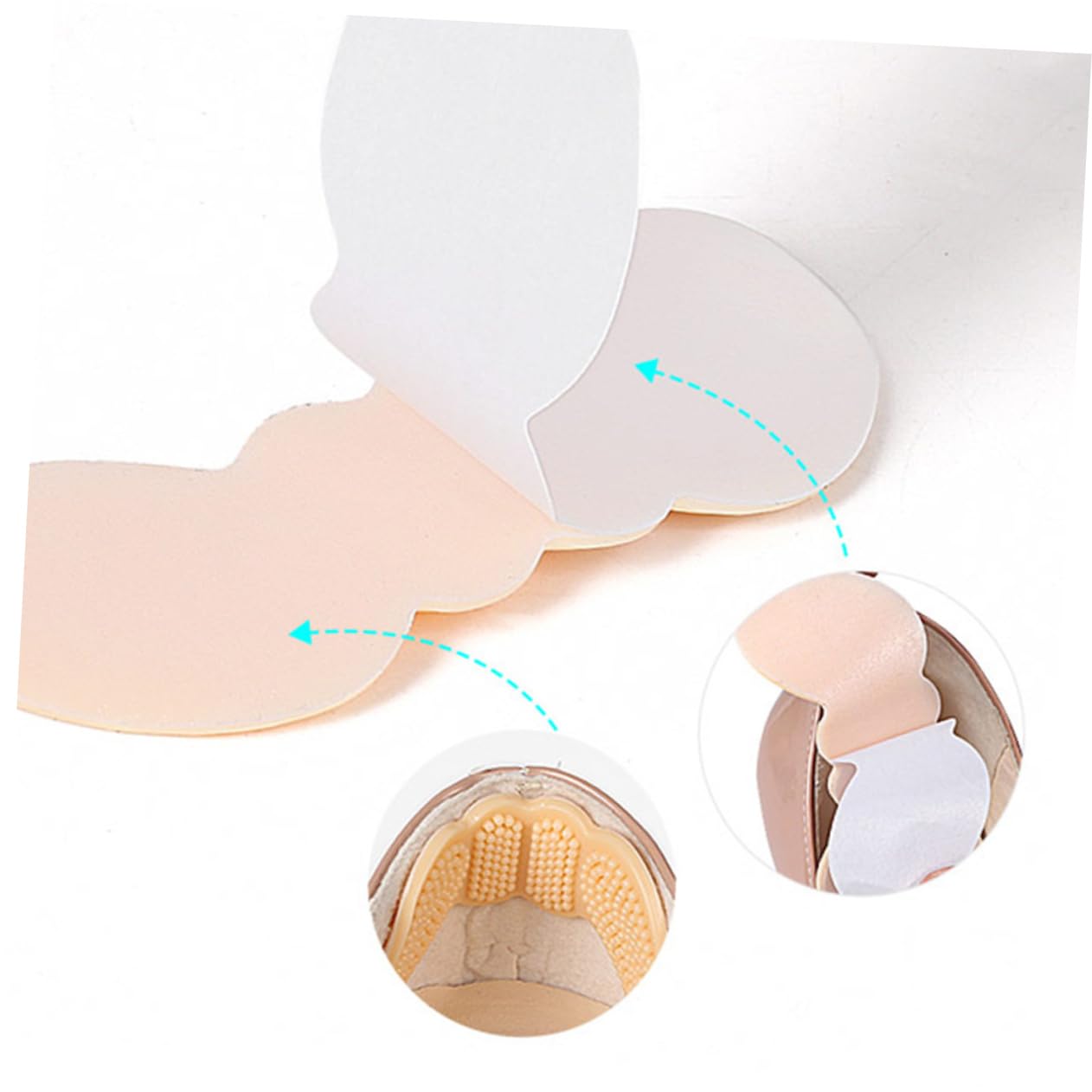 Healeved 4 Sätze Schmetterlingsanhänger Schuhreparatur Fußschellen Fußbett Shoe Mat Fersenkissen Schuhabsatzeinlagen Sneaker Fersenpolster Verschleißfester Fersenhalt Kieselgel 4 Paare * 4