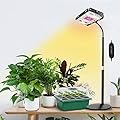 LBW Grow Light for Indoor Plants, Full Spectrum Desk LED Plant Light, Small Grow Lamp with 4H/8H/12H Timer, 6-Level Brightness, Height Adjustable, Flexible Gooseneck, Ideal for Indoor Growth