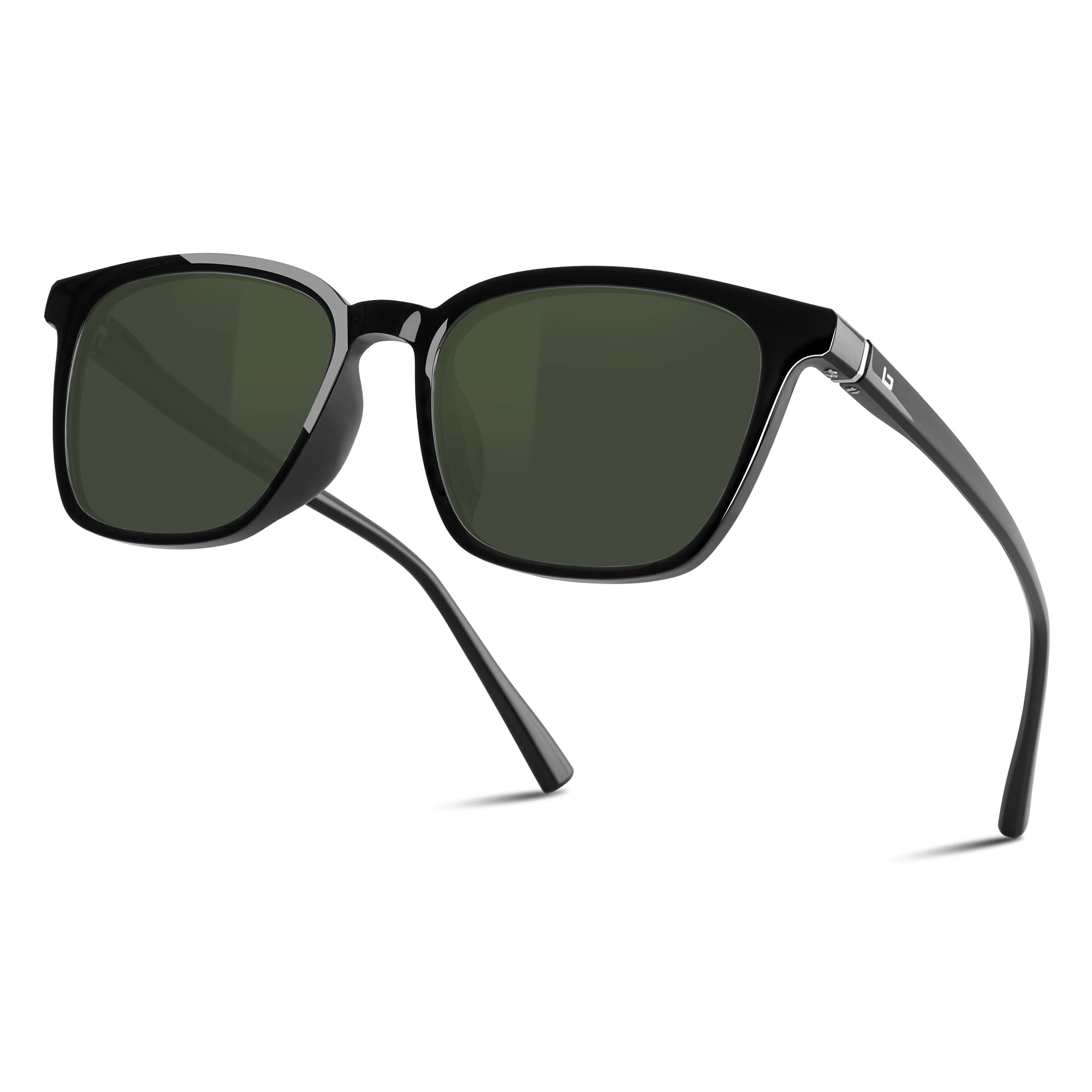 B N U S Scratch-Resistant Polarized Sunglasses with Corning Glass Lenses for Superior Clarity and UV Protection