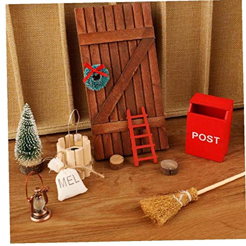 Yililay Puppenstuben Ornamente Weihnachts Miniatur Simulation Sets Ladder Mailbox Öllampe Laterne Garten Weihnachten Für… – Bild 6